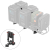 SmallRig 6273 - obrotowa płytka montażowa do akumulatora V-Mount (obustronny, 2x mocowanie V-Lock) z zaciskiem na 2x pręt 15mm - przykład użycia